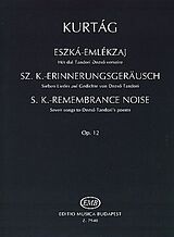 György Kurtág Notenblätter Sz.K.-Erinnerungsgeräusch op.12