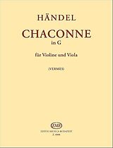 Georg Friedrich Händel Notenblätter Chaconne in G für Violine und