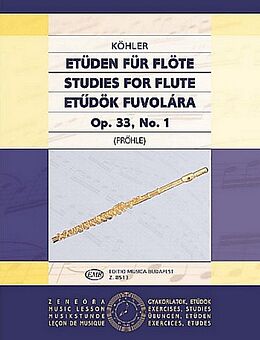 Ernesto Köhler Notenblätter Etüden op.33 für Flöte