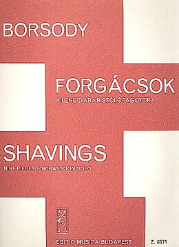 Laszlo Borsody Notenblätter Shavings für Fagott