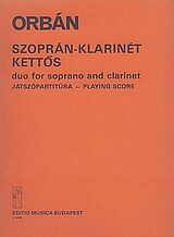 György Orbán Notenblätter Duo für Sopran und Klarinette