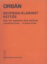 György Orbán Notenblätter Duo für Sopran und Klarinette