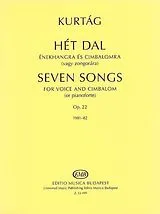 György Kurtág Notenblätter 7 Songs op.22