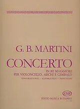 Giovanni Battista Martini Notenblätter Concerto re maggiore per violoncello