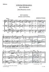 Sándor Szokolay Notenblätter 3 Epigrams in Old Style
