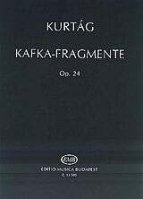 György Kurtág Notenblätter Kafka-Fragmente op.24