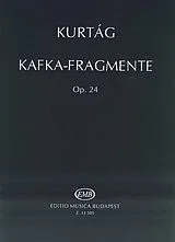 György Kurtág Notenblätter Kafka-Fragmente op.24