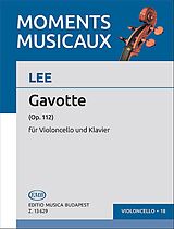 Sebastian Lee Notenblätter Gavotte op.112 für Violoncello und Klavier
