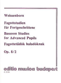 Julius Weissenborn Notenblätter Fagottstudien für Fortgeschrittene op.8,2