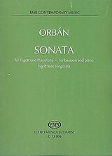 György Orbán Notenblätter Sonata for bassoon and piano