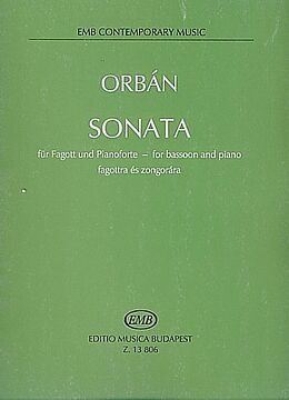 György Orbán Notenblätter Sonata for bassoon and piano
