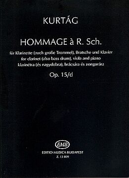 György Kurtág Notenblätter Hommage à R. Sch. op.15d für Klarinette