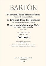 Béla Bartók Notenblätter Bolyongas