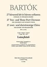 Béla Bartók Notenblätter Proposing to a Girl/Leánykéro