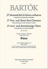 Béla Bartók Notenblätter Banat