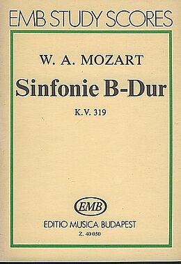 Wolfgang Amadeus Mozart Notenblätter SINFONIE B-DUR KV319 STUDIEN