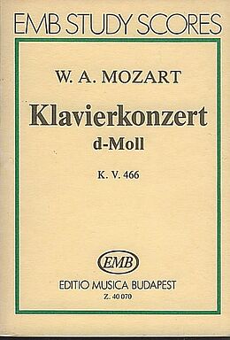 Wolfgang Amadeus Mozart Notenblätter Concerto in d Minor KV466 for piano