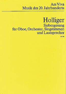 Heinz Holliger Notenblätter Siebengesang
