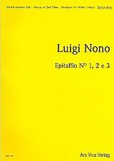 Luigi Nono Notenblätter Epitaffio nos. 1-3