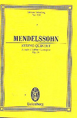 Felix Mendelssohn-Bartholdy Notenblätter Streichquintett A-Dur op.18
