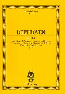 Ludwig van Beethoven Notenblätter Oktett Es-Dur op.103 für 2 Oboen, 2 Klarinetten