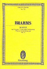 Johannes Brahms Notenblätter Sextett B-Dur op.18 für 2 Violinen