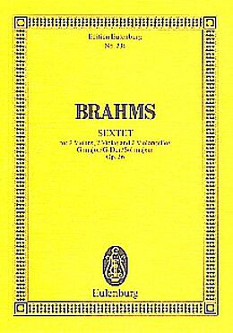 Johannes Brahms Notenblätter Sextett G-Dur op.36 für