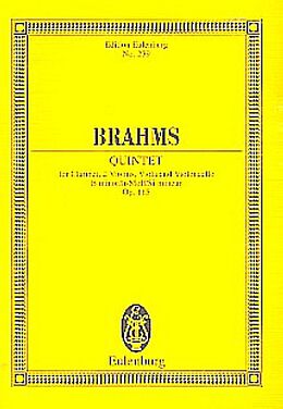 Johannes Brahms Notenblätter Quintett h-Moll op.115 für