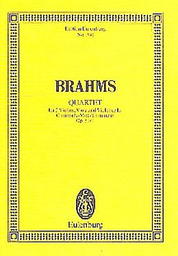Johannes Brahms Notenblätter Streichquartett c-Moll op.51,1