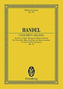Georg Friedrich Händel Notenblätter Concerto grosso g major op.3,3