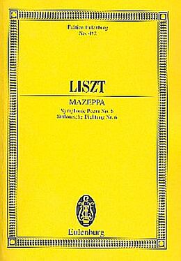 Franz Liszt Notenblätter Mazeppa für Orchester