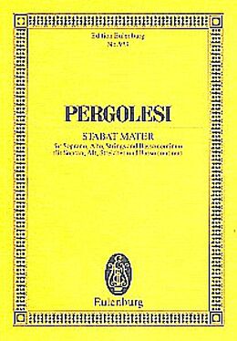 Giovanni Battista Pergolesi Notenblätter Stabat mater für Sopran