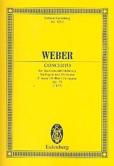 Carl Maria von Weber Notenblätter Konzert F-Dur op.75 für Fagott und Orchester