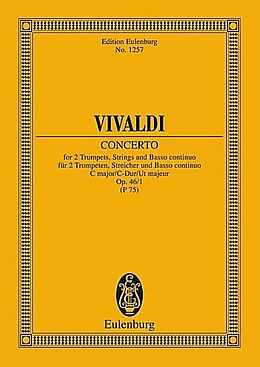 Antonio Vivaldi Notenblätter Konzert C-Dur op.46,1 für 2 Trompeten und Streichorchester