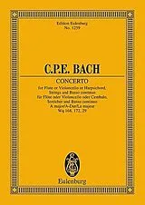 Carl Philipp Emanuel Bach Notenblätter Konzert A-Dur für Cembalo