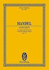 Georg Friedrich Händel Notenblätter Concerto f major organ and string orchestra op.4/4