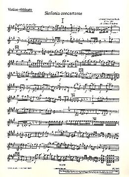 Johann Christian Bach Notenblätter Sinfonia concertante A-Dur
