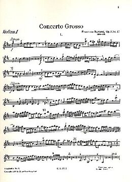 Francesco Barsanti Notenblätter Concerto grosso D-Dur