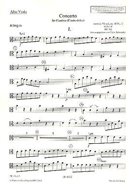 Antonio Vivaldi Notenblätter Konzert C-Dur op.44,11 RV443