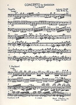 Antonio Vivaldi Notenblätter Konzert B-Dur op.45,8 RV501