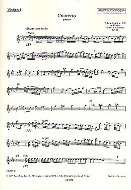 Antonio Vivaldi Notenblätter Konzert c-Moll R 441/P 440/F VI-11