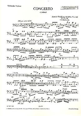Antonio Vivaldi Notenblätter Konzert c-Moll R 441/P 440/F VI-11