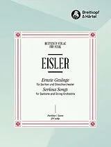 Hanns Eisler Notenblätter Ernste Gesänge