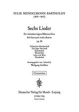 Felix Mendelssohn-Bartholdy Notenblätter 6 Lieder op.50