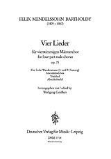 Felix Mendelssohn-Bartholdy Notenblätter 4 Lieder op.75