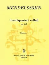 Felix Mendelssohn-Bartholdy Notenblätter Streichquartett e-Moll op.44,2