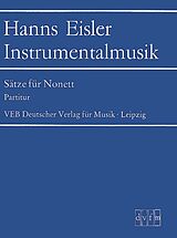 Hanns Eisler Notenblätter Instrumentalmusik Sätze