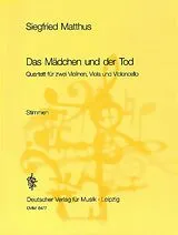 Siegfried Matthus Notenblätter Das Mädchen und der Tod