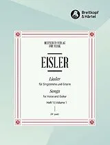 Hanns Eisler Notenblätter Lieder Band 1