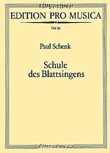 Paul Schenk Notenblätter Schule des Blattsingens